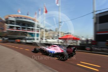 World © Octane Photographic Ltd. Formula 1 – Monaco GP - Practice 3. Sahara Force India VJM11 - Sergio Perez. Monte-Carlo. Saturday 26th May 2018.
