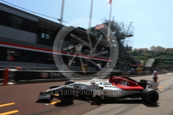 World © Octane Photographic Ltd. Formula 1 – Monaco GP - Practice 3. Alfa Romeo Sauber F1 Team C37 – Marcus Ericsson. Monte-Carlo. Saturday 26th May 2018.