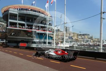 World © Octane Photographic Ltd. Formula 1 – Monaco GP - Practice 3. Alfa Romeo Sauber F1 Team C37 – Charles Leclerc. Monte-Carlo. Saturday 26th May 2018.