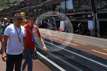World © Octane Photographic Ltd. Formula 1 – Monaco GP - Practice 3. Giuliano Alesi and father Jean Alesi. Monte-Carlo. Saturday 26th May 2018.