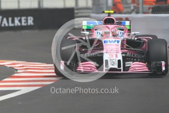 World © Octane Photographic Ltd. Formula 1 – Monaco GP - Practice 1. Sahara Force India VJM11 - Esteban Ocon. Monte-Carlo. Thursday 24th May 2018.