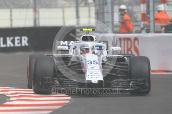 World © Octane Photographic Ltd. Formula 1 – Monaco GP - Practice 1. Williams Martini Racing FW41 – Sergey Sirotkin. Monte-Carlo. Thursday 24th May 2018.