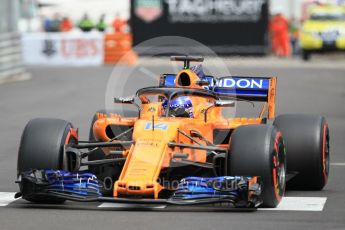 World © Octane Photographic Ltd. Formula 1 – Monaco GP - Practice 1. McLaren MCL33 – Fernando Alonso. Monte-Carlo. Thursday 24th May 2018.