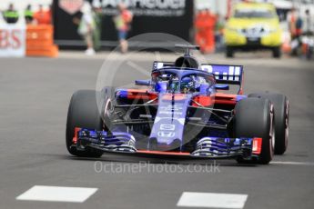 World © Octane Photographic Ltd. Formula 1 – Monaco GP - Practice 1. Scuderia Toro Rosso STR13 – Brendon Hartley. Monte-Carlo. Thursday 24th May 2018.
