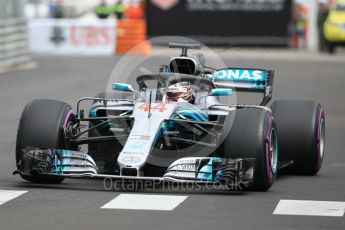 World © Octane Photographic Ltd. Formula 1 – Monaco GP - Practice 1. Mercedes AMG Petronas Motorsport AMG F1 W09 EQ Power+ - Lewis Hamilton. Monte-Carlo. Thursday 24th May 2018.