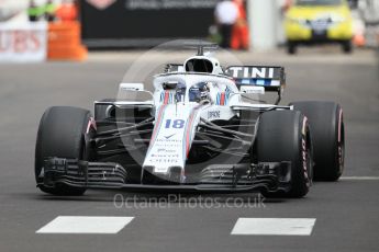 World © Octane Photographic Ltd. Formula 1 – Monaco GP - Practice 1. Williams Martini Racing FW41 – Lance Stroll. Monte-Carlo. Thursday 24th May 2018.