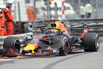 World © Octane Photographic Ltd. Formula 1 – Monaco GP - Practice 1. Aston Martin Red Bull Racing TAG Heuer RB14 – Daniel Ricciardo. Monte-Carlo. Thursday 24th May 2018.