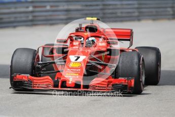 World © Octane Photographic Ltd. Formula 1 – Monaco GP - Practice 1. Scuderia Ferrari SF71-H – Kimi Raikkonen. Monte-Carlo. Thursday 24th May 2018.