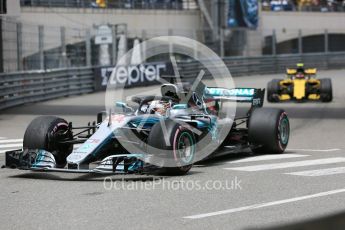 World © Octane Photographic Ltd. Formula 1 – Monaco GP - Practice 1. Mercedes AMG Petronas Motorsport AMG F1 W09 EQ Power+ - Lewis Hamilton and Renault Sport F1 Team RS18 – Carlos Sainz. Monte-Carlo. Thursday 24th May 2018.