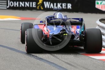 World © Octane Photographic Ltd. Formula 1 – Monaco GP - Practice 1. Scuderia Toro Rosso STR13 – Pierre Gasly. Monte-Carlo. Thursday 24th May 2018.