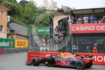 World © Octane Photographic Ltd. Formula 1 – Monaco GP - Practice 1. Aston Martin Red Bull Racing TAG Heuer RB14 – Max Verstappen. Monte-Carlo. Thursday 24th May 2018.