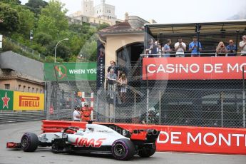 World © Octane Photographic Ltd. Formula 1 – Monaco GP - Practice 1. Haas F1 Team VF-18 – Romain Grosjean. Monte-Carlo. Thursday 24th May 2018.