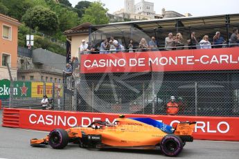 World © Octane Photographic Ltd. Formula 1 – Monaco GP - Practice 1. McLaren MCL33 – Stoffel Vandoorne. Monte-Carlo. Thursday 24th May 2018.