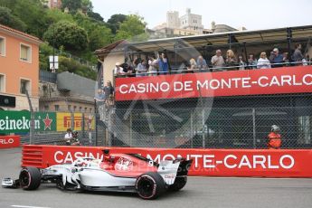 World © Octane Photographic Ltd. Formula 1 – Monaco GP - Practice 1. Alfa Romeo Sauber F1 Team C37 – Marcus Ericsson. Monte-Carlo. Thursday 24th May 2018.