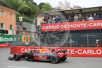World © Octane Photographic Ltd. Formula 1 – Monaco GP - Practice 1. Aston Martin Red Bull Racing TAG Heuer RB14 – Max Verstappen. Monte-Carlo. Thursday 24th May 2018.