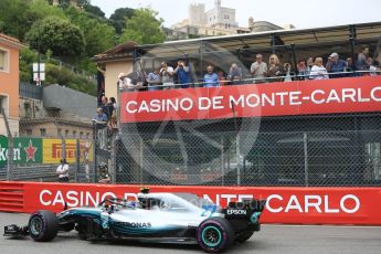 World © Octane Photographic Ltd. Formula 1 – Monaco GP - Practice 1. Mercedes AMG Petronas Motorsport AMG F1 W09 EQ Power+ - Valtteri Bottas. Monte-Carlo. Thursday 24th May 2018.
