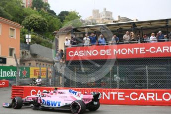 World © Octane Photographic Ltd. Formula 1 – Monaco GP - Practice 1. Sahara Force India VJM11 - Esteban Ocon. Monte-Carlo. Thursday 24th May 2018.