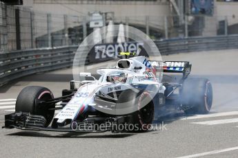 World © Octane Photographic Ltd. Formula 1 – Monaco GP - Practice 1. Williams Martini Racing FW41 – Sergey Sirotkin. Monte-Carlo. Thursday 24th May 2018.