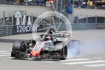 World © Octane Photographic Ltd. Formula 1 – Monaco GP - Practice 1. Haas F1 Team VF-18 – Romain Grosjean. Monte-Carlo. Thursday 24th May 2018.