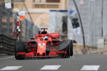 World © Octane Photographic Ltd. Formula 1 – Monaco GP - Practice 1. Scuderia Ferrari SF71-H – Sebastian Vettel. Monte-Carlo. Thursday 24th May 2018.