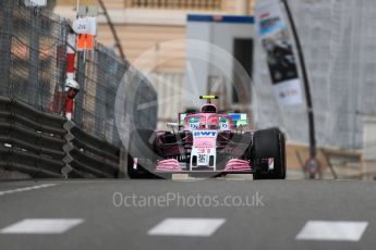 World © Octane Photographic Ltd. Formula 1 – Monaco GP - Practice 1. Sahara Force India VJM11 - Esteban Ocon. Monte-Carlo. Thursday 24th May 2018.