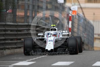 World © Octane Photographic Ltd. Formula 1 – Monaco GP - Practice 1. Williams Martini Racing FW41 – Sergey Sirotkin. Monte-Carlo. Thursday 24th May 2018.