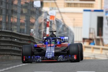 World © Octane Photographic Ltd. Formula 1 – Monaco GP - Practice 1. Scuderia Toro Rosso STR13 – Brendon Hartley. Monte-Carlo. Thursday 24th May 2018.