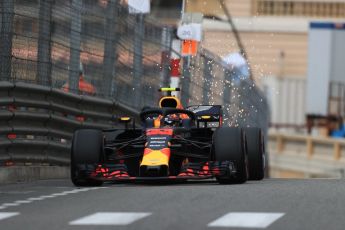 World © Octane Photographic Ltd. Formula 1 – Monaco GP - Practice 1. Aston Martin Red Bull Racing TAG Heuer RB14 – Max Verstappen. Monte-Carlo. Thursday 24th May 2018.