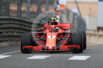 World © Octane Photographic Ltd. Formula 1 – Monaco GP - Practice 1. Scuderia Ferrari SF71-H – Kimi Raikkonen. Monte-Carlo. Thursday 24th May 2018.