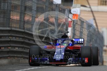 World © Octane Photographic Ltd. Formula 1 – Monaco GP - Practice 1. Scuderia Toro Rosso STR13 – Brendon Hartley. Monte-Carlo. Thursday 24th May 2018.