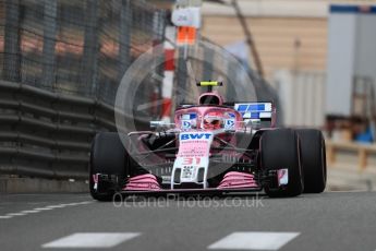 World © Octane Photographic Ltd. Formula 1 – Monaco GP - Practice 1. Sahara Force India VJM11 - Esteban Ocon. Monte-Carlo. Thursday 24th May 2018.