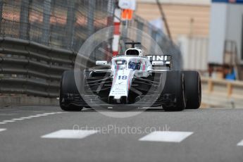 World © Octane Photographic Ltd. Formula 1 – Monaco GP - Practice 1. Williams Martini Racing FW41 – Lance Stroll. Monte-Carlo. Thursday 24th May 2018.