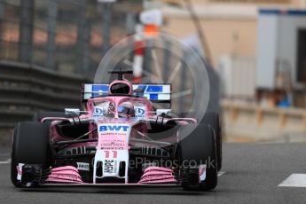 World © Octane Photographic Ltd. Formula 1 – Monaco GP - Practice 1. Sahara Force India VJM11 - Sergio Perez. Monte-Carlo. Thursday 24th May 2018.