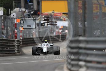 World © Octane Photographic Ltd. Formula 1 – Monaco GP - Practice 1. Williams Martini Racing FW41 – Sergey Sirotkin. Monte-Carlo. Thursday 24th May 2018.