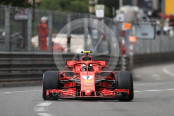 World © Octane Photographic Ltd. Formula 1 – Monaco GP - Practice 1. Scuderia Ferrari SF71-H – Kimi Raikkonen. Monte-Carlo. Thursday 24th May 2018.