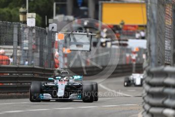 World © Octane Photographic Ltd. Formula 1 – Monaco GP - Practice 1. Mercedes AMG Petronas Motorsport AMG F1 W09 EQ Power+ - Lewis Hamilton and Romeo Sauber F1 Team C37 – Marcus Ericsson. Monte-Carlo. Thursday 24th May 2018.