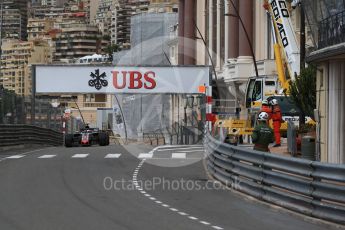 World © Octane Photographic Ltd. Formula 1 – Monaco GP - Practice 1. Haas F1 Team VF-18 – Romain Grosjean. Monte-Carlo. Thursday 24th May 2018.