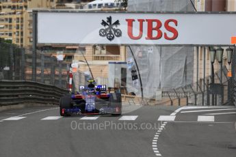 World © Octane Photographic Ltd. Formula 1 – Monaco GP - Practice 1. Scuderia Toro Rosso STR13 – Pierre Gasly. Monte-Carlo. Thursday 24th May 2018.