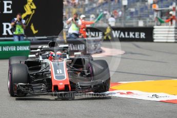 World © Octane Photographic Ltd. Formula 1 – Monaco GP - Practice 2. Haas F1 Team VF-18 – Romain Grosjean. Monte-Carlo. Thursday 24th May 2018.