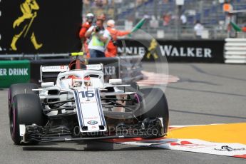 World © Octane Photographic Ltd. Formula 1 – Monaco GP - Practice 2. Alfa Romeo Sauber F1 Team C37 – Charles Leclerc. Monte-Carlo. Thursday 24th May 2018.