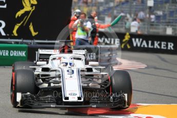 World © Octane Photographic Ltd. Formula 1 – Monaco GP - Practice 2. Alfa Romeo Sauber F1 Team C37 – Marcus Ericsson. Monte-Carlo. Thursday 24th May 2018.