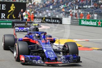 World © Octane Photographic Ltd. Formula 1 – Monaco GP - Practice 2. Scuderia Toro Rosso STR13 – Pierre Gasly. Monte-Carlo. Thursday 24th May 2018.