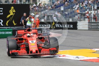 World © Octane Photographic Ltd. Formula 1 – Monaco GP - Practice 2. Scuderia Ferrari SF71-H – Sebastian Vettel. Monte-Carlo. Thursday 24th May 2018.