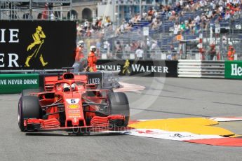 World © Octane Photographic Ltd. Formula 1 – Monaco GP - Practice 2. Scuderia Ferrari SF71-H – Sebastian Vettel. Monte-Carlo. Thursday 24th May 2018.