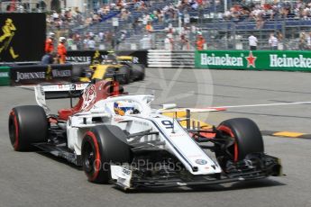 World © Octane Photographic Ltd. Formula 1 – Monaco GP - Practice 2. Alfa Romeo Sauber F1 Team C37 – Marcus Ericsson. Monte-Carlo. Thursday 24th May 2018.