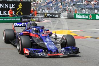 World © Octane Photographic Ltd. Formula 1 – Monaco GP - Practice 2. Scuderia Toro Rosso STR13 – Pierre Gasly. Monte-Carlo. Thursday 24th May 2018.