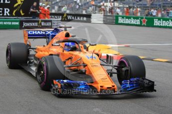 World © Octane Photographic Ltd. Formula 1 – Monaco GP - Practice 2. McLaren MCL33 – Fernando Alonso. Monte-Carlo. Thursday 24th May 2018.