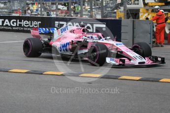 World © Octane Photographic Ltd. Formula 1 – Monaco GP - Practice 2. Sahara Force India VJM11 - Sergio Perez. Monte-Carlo. Thursday 24th May 2018.