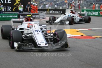 World © Octane Photographic Ltd. Formula 1 – Monaco GP - Practice 2. Alfa Romeo Sauber F1 Team C37 – Charles Leclerc and Marcus Ericsson. Monte-Carlo. Thursday 24th May 2018.