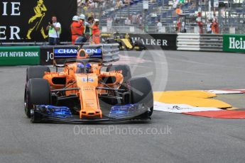 World © Octane Photographic Ltd. Formula 1 – Monaco GP - Practice 2. McLaren MCL33 – Fernando Alonso. Monte-Carlo. Thursday 24th May 2018.